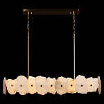 Люстра подвесная линейная с текстурированными мраморными элементами Marble square варинант исполнения - 2 | Loft Concept в Тюмени