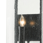 Бра с плафоном из прозрачного стекла на черном каркасе Glass Ball with Seeds варинант исполнения - 1 | Loft Concept в Тюмени