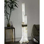 Торшер геометрический с тремя мраморными плафонами Marble Tripod варинант исполнения - 7 | Loft Concept в Тюмени