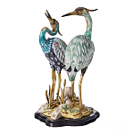 Статуэтка в виде двух птиц из фарфора с бронзовыми элементами Bird of the Garden of Eden варинант исполнения - 3 | Loft Concept в Тюмени