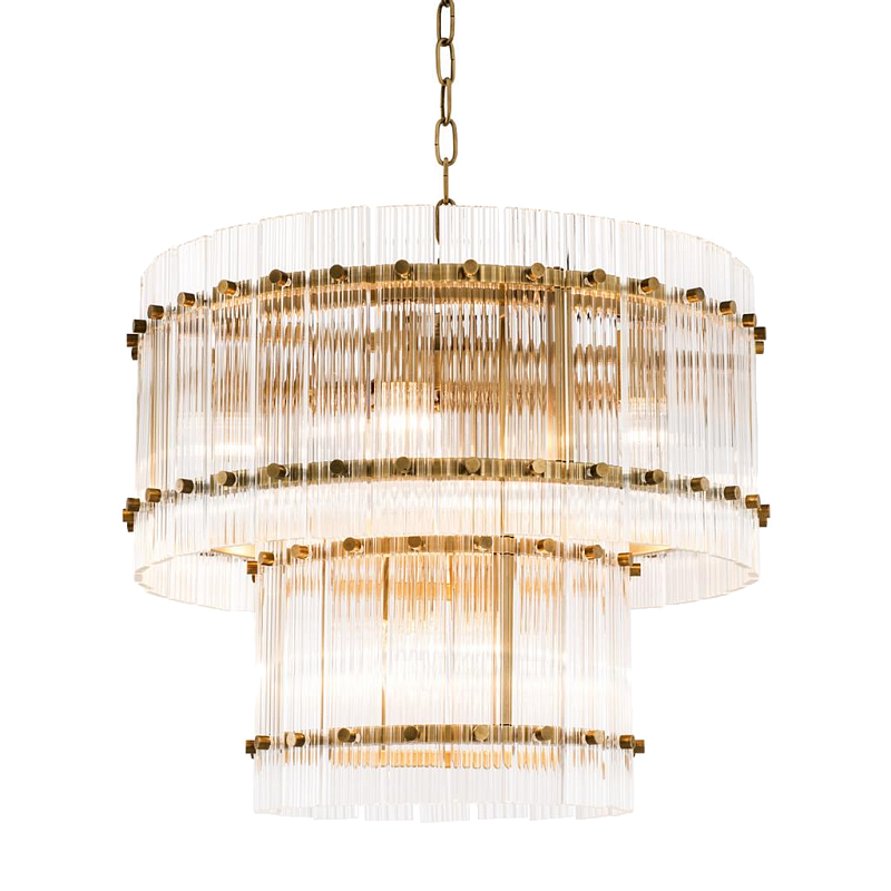 Люстра Chandelier Ruby S Латунь Античная полированная Прозрачный Люстра Chandelier Ruby S Латунь Античная полированная Прозрачный в Тюмени | Loft Concept