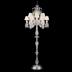 Торшер с 12-ю белыми текстильными абажурами и хрустальными подвесками Lustre Reverie варинант исполнения - 2 | Loft Concept в Тюмени