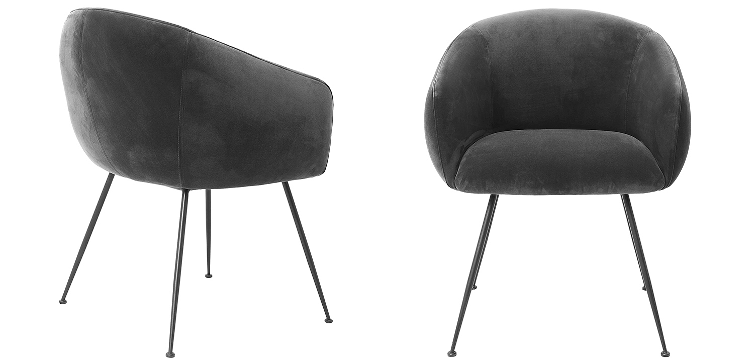 Стул Eichholtz Dining Chair Elbury Dark Grey Стул Eichholtz Dining Chair Elbury Dark Grey - Loft-Concept в Тюмени