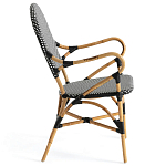 Кресло плетеное из ротанга Ronald Black White Rattan Chair варинант исполнения - 3 | Loft Concept в Тюмени