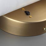 Бра с цилиндрическим плафоном из белого алебастра на круглом основании Латунь Cryptocrystalline Stone варинант исполнения - 3 | Loft Concept в Тюмени