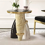 Дизайнерский журнальный стол круглый на 3-х фигурных ножках Cuzadit варинант исполнения - 2 | Loft Concept в Тюмени