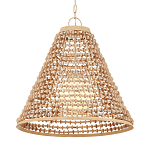Подвесной светильник в форме колокола из деревянных бусин Wooden Beads варинант исполнения - 3 | Loft Concept в Тюмени