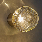 Бра с круглым плафоном из прозрачного стекла с пузырьками воздуха Effervia  варинант исполнения - 11 | Loft Concept в Тюмени