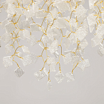 Люстра подвесная золотого цвета с декоративными ветвями и прозрачными рельефными подвесками FAIRYTREE Light варинант исполнения - 8 | Loft Concept в Тюмени