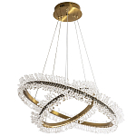 Люстра два кольца с хрустальным декором Rowan Crystal Ring Horizontal Brass Chandelier варинант исполнения - 2 | Loft Concept в Тюмени