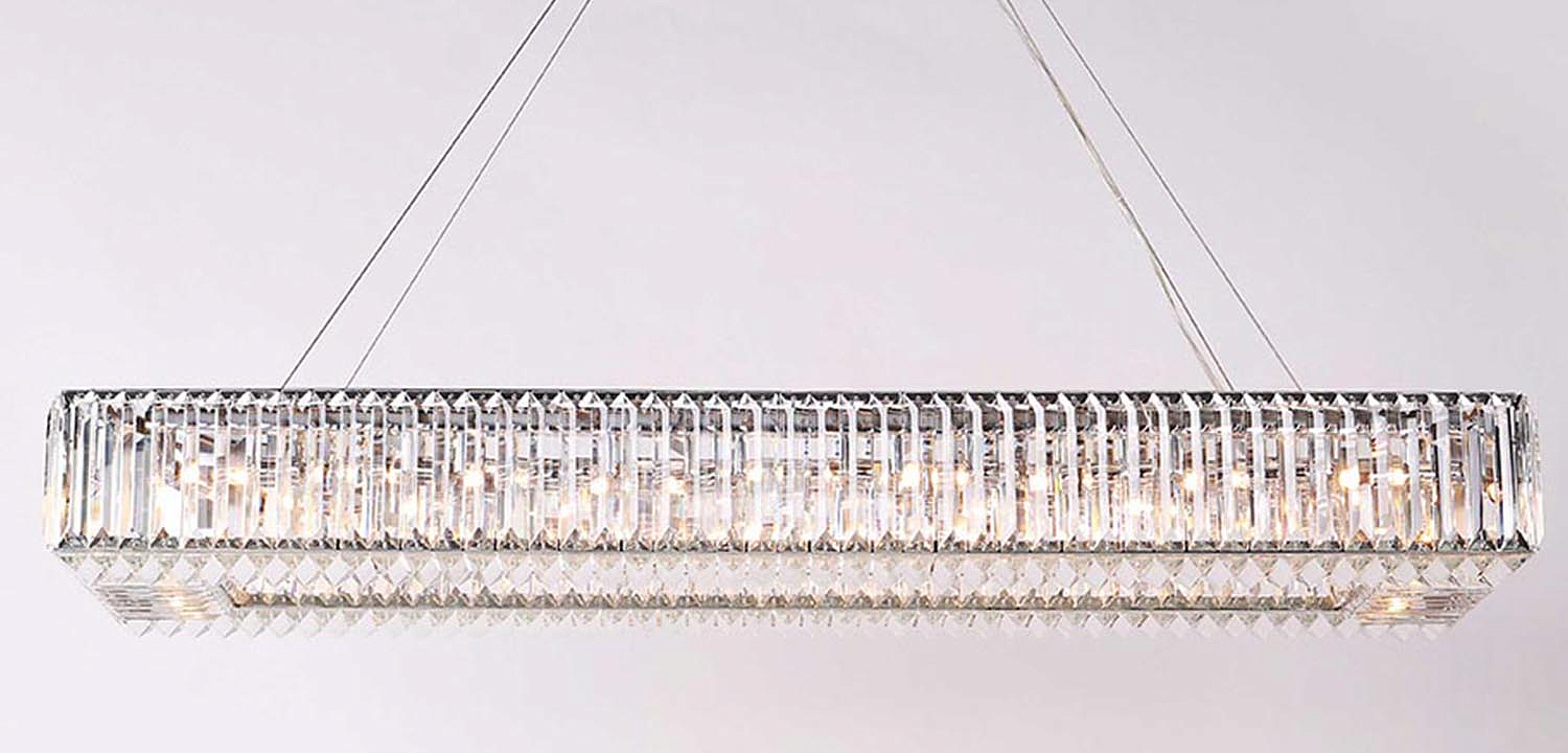 Люстра Darleen Crystal Nickel Rectangular Chandelier Люстра Darleen Crystal Nickel Rectangular Chandelier - Loft-Concept в Тюмени