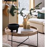 Журнальный стол с круглой деревянной столешницей Urban Style Space варинант исполнения - 5 | Loft Concept в Тюмени