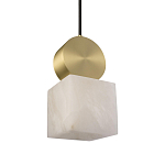 Подвесной светильник с квадратным мраморным плафоном Marble square варинант исполнения - 3 | Loft Concept в Тюмени