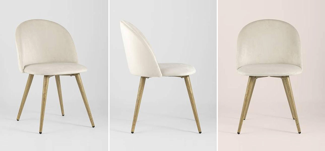 Стул Miruna Chair II Молочный Велюр Стул Miruna Chair II Молочный Велюр - Loft-Concept в Тюмени