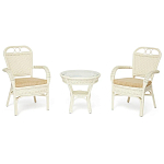 Комплект террасный из ротанга Eloise белый варинант исполнения - 1 | Loft Concept в Тюмени