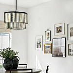 Люстра круглая с подвесками из натурального перламутра Nacre варинант исполнения - 3 | Loft Concept в Тюмени