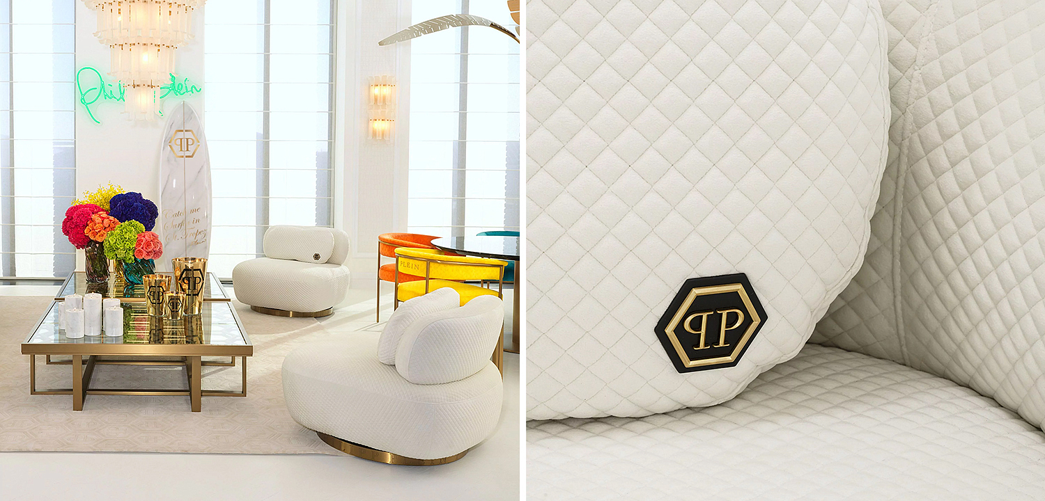 Кресло Philipp Plein Chair Signature White Кресло Philipp Plein Chair Signature White - Loft-Concept в Тюмени