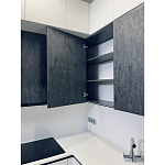 Угловой кухонный гарнитур Жемчужный белый Серый Clarke Kitchen Set White Grey варинант исполнения - 11 | Loft Concept в Тюмени