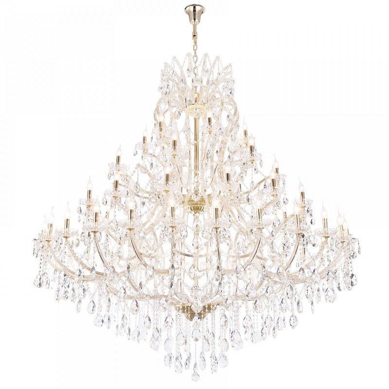 Люстра Pasquale Chandelier 56 Золотой Прозрачный Люстра Pasquale Chandelier 56 Золотой Прозрачный в Тюмени | Loft Concept