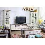 ТВ-тумба в стиле прованс из массива дерева Montmartre Wooden Provence TV Stand варинант исполнения - 3 | Loft Concept в Тюмени