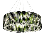 Круглая люстра с хрустальными подвесками Crystal Art Chrome Green Chandelier 12 варинант исполнения - 2 | Loft Concept в Тюмени