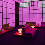 Дизайнерский кофейный стол на круглых ножках Poltronova T02 Pink Coffee Table варинант исполнения - 7 | Loft Concept в Тюмени