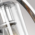 Бра цвета хром с круглой рамой и цилиндрическим прозрачным стеклянным плафоном на прямоугольном основании Feiss варинант исполнения - 5 | Loft Concept в Тюмени