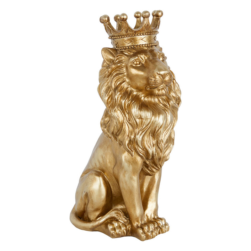 Статуэтка лев с детализированной гривой и изящной короной Lion Crown Золотой Статуэтка лев с детализированной гривой и изящной короной Lion Crown Золотой в Тюмени | Loft Concept