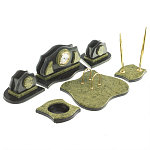 Настольный письменный набор из змеевика из 7-ми элементов Successful Leader варинант исполнения - 2 | Loft Concept в Тюмени