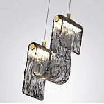 Подвесной светильник волнистой формы из фактурного стекла Wave варинант исполнения - 10 | Loft Concept в Тюмени