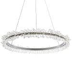 Кольцевая люстра с хрустальным декором Rowan Crystal Ring Chrome Horizontal Chandelier варинант исполнения - 1 | Loft Concept в Тюмени