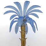Торшер Glass Decorated Palm Floor Lamp Blue Листья Пальмы  варинант исполнения - 4 | Loft Concept в Тюмени