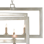 Люстра серебряная из пересекающихся прямоугольных элементов Intersecting Rectangles варинант исполнения - 1 | Loft Concept в Тюмени