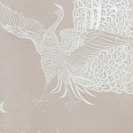 Обои ручная роспись в стиле Арт-деко Whistler Peacocks Special Colourway on Almost Mauve dyed silk варинант исполнения - 2 | Loft Concept в Тюмени