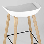Барный стул на ножках из натурального дерева Boras White варинант исполнения - 6 | Loft Concept в Тюмени