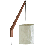 Настенный светильник из дерева и льна Ivory Linen Wall Lamp варинант исполнения - 1 | Loft Concept в Тюмени