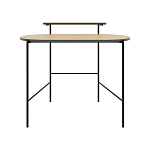 Стол письменный овальной формы с полкой LOUB WORKING TABLE BLACK OAK варинант исполнения - 1 | Loft Concept в Тюмени
