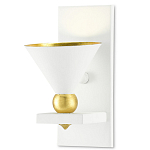 Бра с бело-золотыми плафоном в форме конуса Light Source варинант исполнения - 4 | Loft Concept в Тюмени