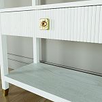 Стеллаж Elsa Dreams White со стеклянными полками и ящиком варинант исполнения - 5 | Loft Concept в Тюмени