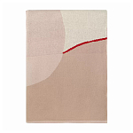 Плед из хлопка бежевого цвета с абстрактным принтом Elysian Flow Peach варинант исполнения - 2 | Loft Concept в Тюмени