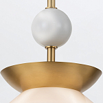 Подвесной светильник латунного цвета с конусовидным белым плафоном Quintiesse варинант исполнения - 4 | Loft Concept в Тюмени