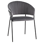 Стул в велюре серого цвета Horizon варинант исполнения - 1 | Loft Concept в Тюмени