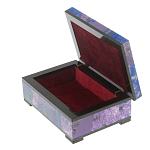 Шкатулка из натурального камня лазурит и чароит Stone Casket варинант исполнения - 3 | Loft Concept в Тюмени