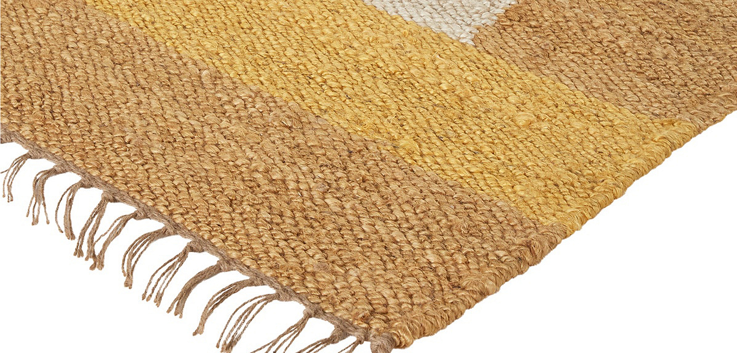 Ковер с бахромой Carpet Yellow 100% джут Ковер с бахромой Carpet Yellow 100% джут - Loft-Concept в Тюмени