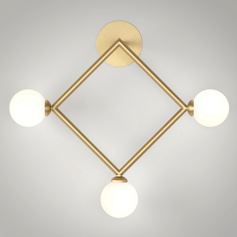 Бра Areti Rhombus Wall Золотой Белый Бра Areti Rhombus Wall Золотой Белый в Тюмени | Loft Concept