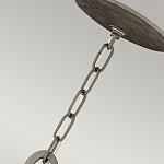 Люстра подвесная с широким белым текстильным абажуром и вертикальными декоративными элементами Hinkley варинант исполнения - 7 | Loft Concept в Тюмени