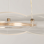 Люстра с прозрачным волнистым плафоном в форме цветка Ethereal Bloom варинант исполнения - 9 | Loft Concept в Тюмени