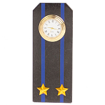 Часы погон подарочные настольные Авиация ВМФ из натурального камня Змеевик Military Clock варинант исполнения - 16 | Loft Concept в Тюмени