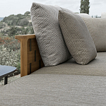 Дизайнерский уличный диван из массива дерева с плетеной спинкой PALINFRASCA Sofa варинант исполнения - 2 | Loft Concept в Тюмени