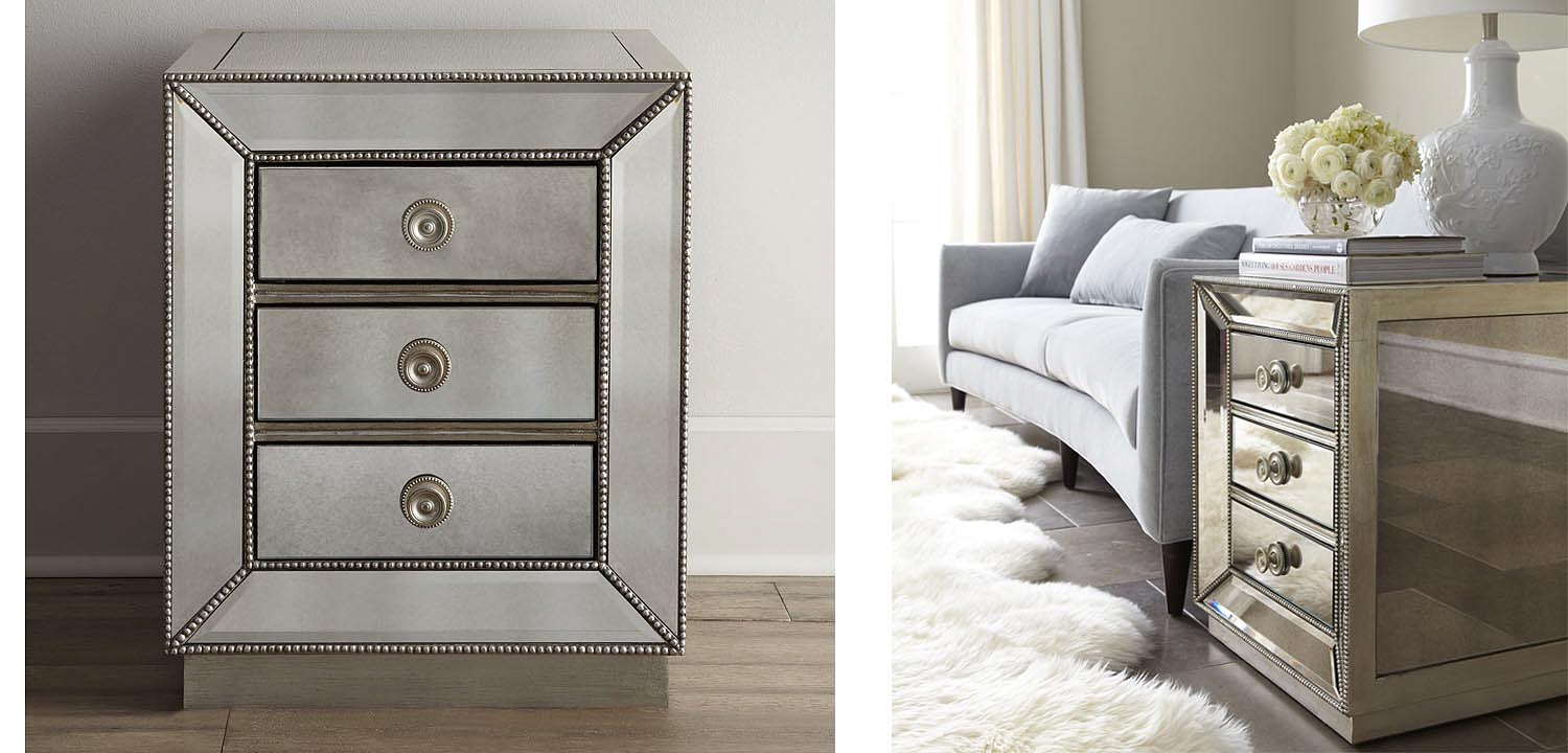 Тумба Blasco Mirrored Nightstand Тумба Blasco Mirrored Nightstand - Loft-Concept в Тюмени